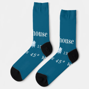 Seehäuschen usw. Datum Jahr benutzerdefinierte Koo Socken