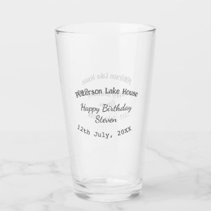 Seehütte Strand Alles Gute zum Geburtstag Name Dat Glas