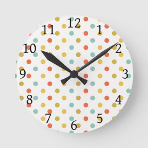 Seeing Spots Polka Dots Runde Wanduhr