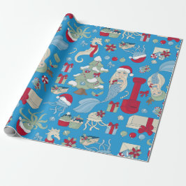 Seejungfisch-Meerjungfrau-Seepferd Geschenkpapier