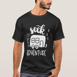 Seek Adventure Travel Wanderlust Wandern T-Shirt