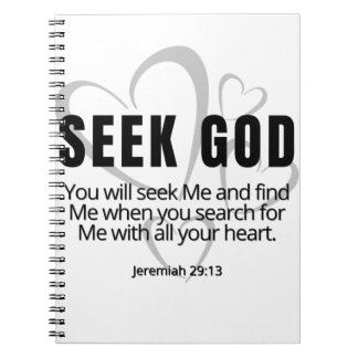 Seek God Jeremiah 29:13 SpeakChrist Inspiration Notizblock