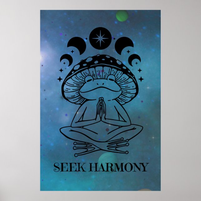 Seek Harmony Yoga Frog Poster (Vorne)