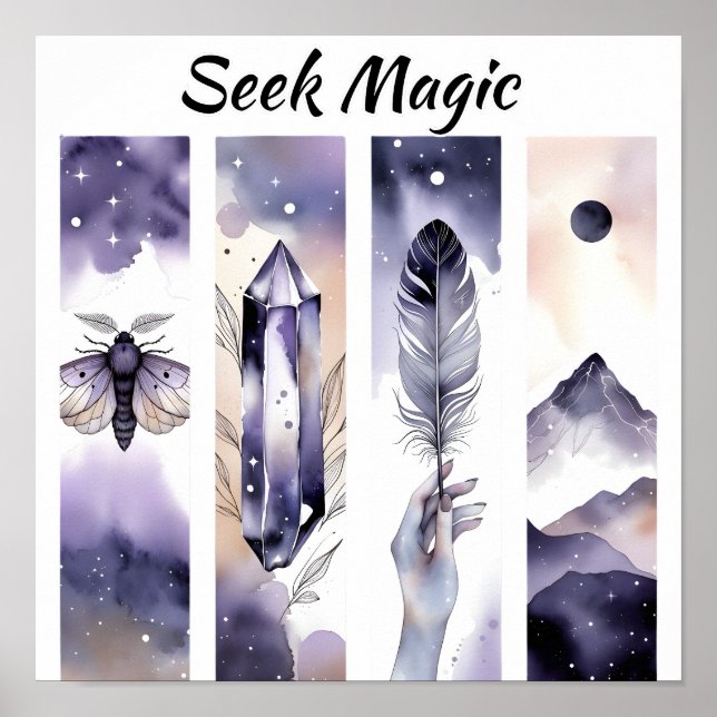 Seek Magic Boho Art Poster (Vorne)