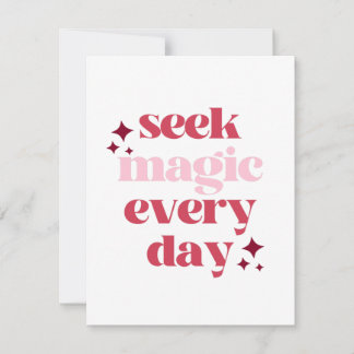 Seek Magic | Inspiration Zitat Mitteilungskarte