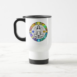 Seek Serenity Meditation Yoga Spiritual Reisebecher