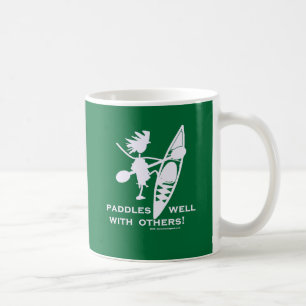 Seekajak-Paddel quellen Weiß hervor Kaffeetasse