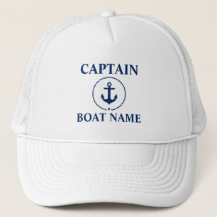 Seekapitän Boat Name Anchor Rope Truckerkappe