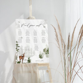 Seekarte des Evergreen Mountain Forest Poster