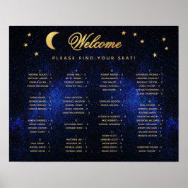 Seekarte für Alphabetische Hochzeitsterne Poster