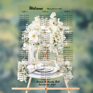 Seekarte für die Hochzeitsrosen Acrylschild