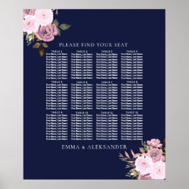 Seekarte für Hochzeitstiege in der Rose Poster