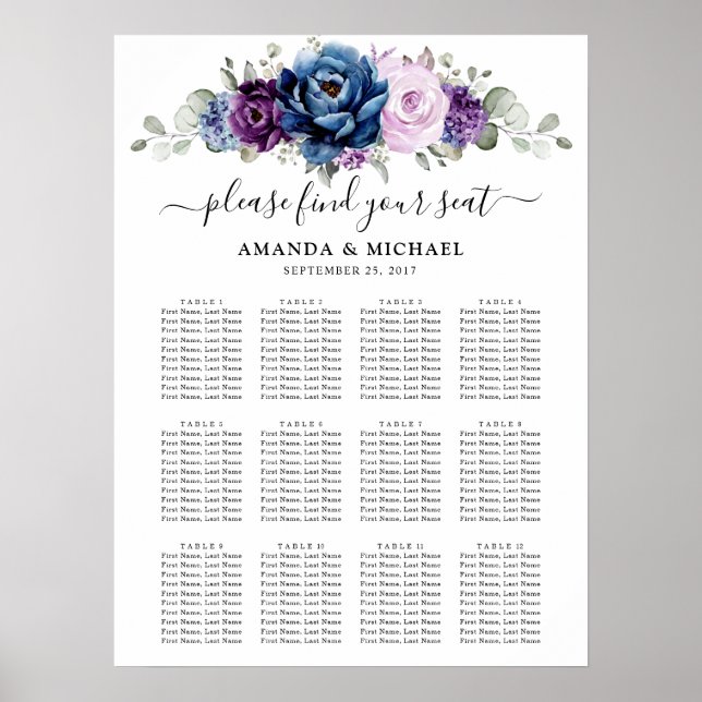 Seekarte für Lila Lilac-Seekarte Poster (Vorne)