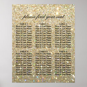 Seekarte - Goldene Glit Fab Poster