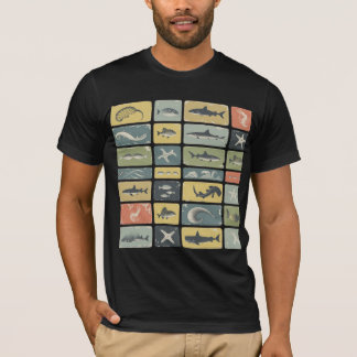 SEEKARTE VERSCHIEDENER KREATUREN  T-Shirt