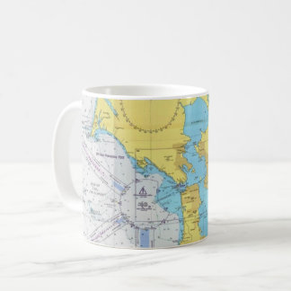 Seekarte von San Francisco Kaffeetasse