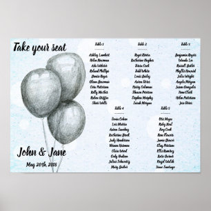 Seekarten-Poster - BW-Balloons-Design Poster