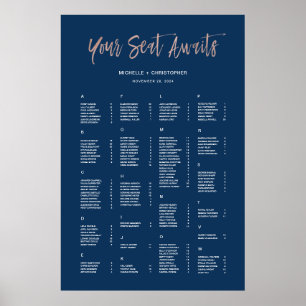 Seekartenzeichen für Segel und Rose Poster