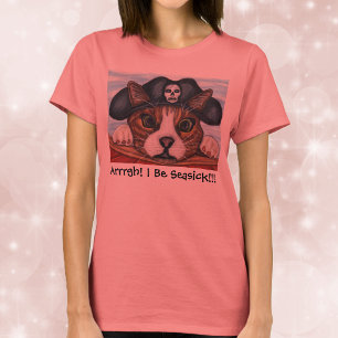 Seekrankes Piraten-Katzen-Shirt T-Shirt