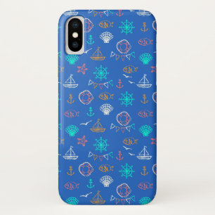 Seekreide, die Muster 1 zeichnet iPhone X Hülle