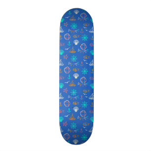 Seekreide, die Muster 1 zeichnet Skateboard