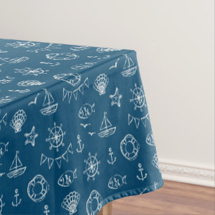 Seekreide, die Muster 2 zeichnet Tischdecke