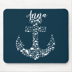 Seekritter Anker Nautik / Küste Mousepad
