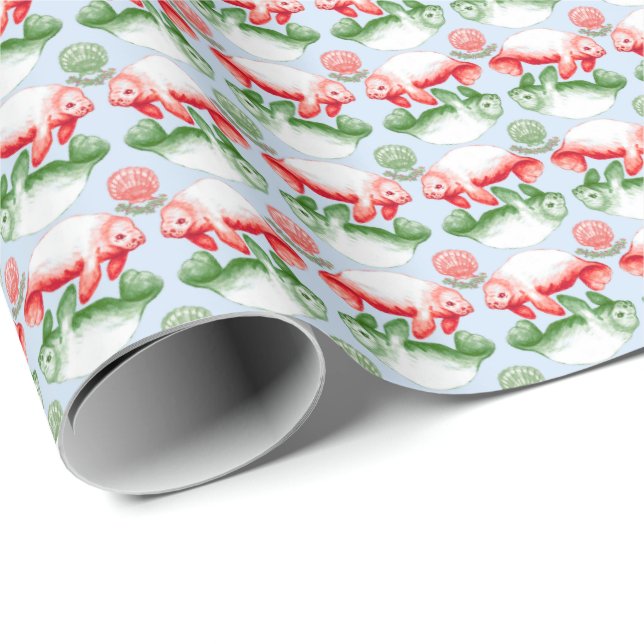 Seekuh-Feiertags-Papier  Geschenkpapier (Rolleneckpunkt)