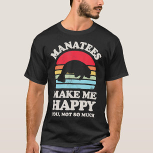 Seekühe machen mich glücklich Lustige Seekuh Retro T-Shirt