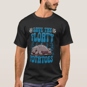 Seekühe Manateeliebhaber Rette Die Flossigen Karto T-Shirt