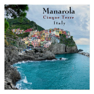 Seeküste Cinque Terre Manarola Italien Poster