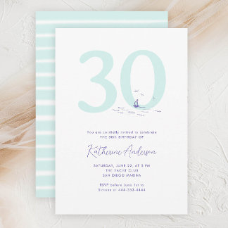Seeküste Elegant 30. Geburtstag Einladung