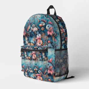 Seelachs lustige Fischbewohner Bedruckter Rucksack