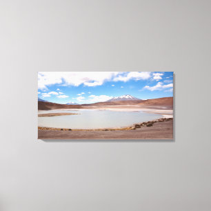 Seelandschaft auf der Altiplano-Leinwand Leinwanddruck