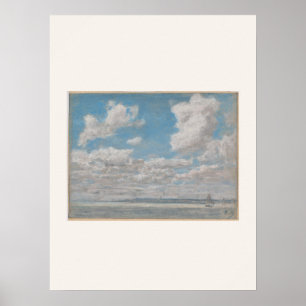 Seelandschaft mit offenem Himmel von Courbet - Str Poster