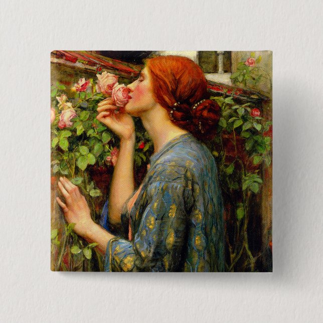 Seele der Rose John William Waterhouse Button (Vorderseite)