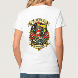 Seele des Meeres Old School Segler-Tattoo für Frau T-Shirt