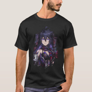 Seele HSR Unterwelt Kämpfer Lila Haar Türkis Hoch T-Shirt