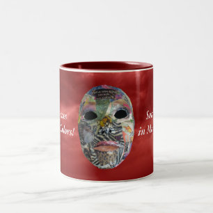 Seele kommt in allen Farben Maske Zweifarbige Tasse