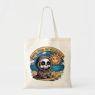 Seele voll Sonnenschein Grim Reaper am Strand Tragetasche