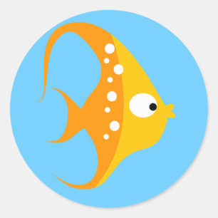 SEElebewesen-ENGELS-FISCHE Umschlag Runder Aufkleber
