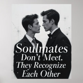 Seelen Gay Couple Liebe Zitat Kunst Poster