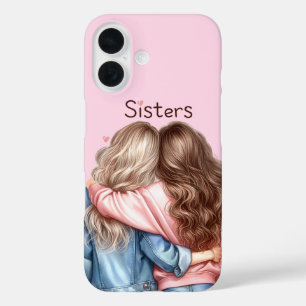 Seelen-Schwestern Clipart-Design – Beste Freundinn iPhone 16 Hülle