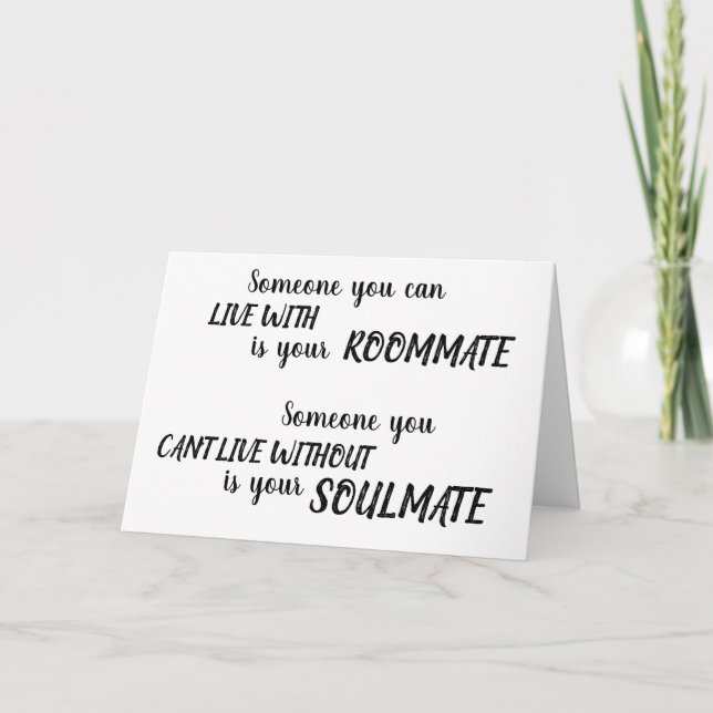 Seelenjubiläum Pinselstrichschrift Romantisch Karte (Vorderseite)