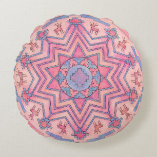 Seelenkreis Ethno Mandala Runde Kissen