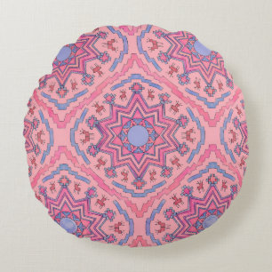 Seelenkreis – Leuchtende Mandala Fleecedecke  Rundes Kissen