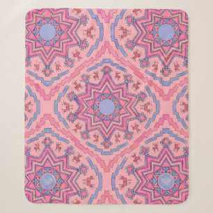 Seelenkreis – Leuchtende Mandala Fleecedecke  Sherpadecke