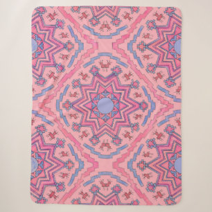 Seelenkreis – Leuchtende Mandala Fleecedecke  Sherpadecke