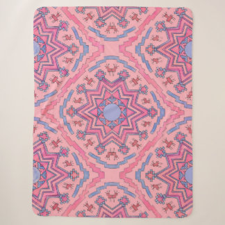 Seelenkreis – Leuchtende Mandala Fleecedecke  Sherpadecke