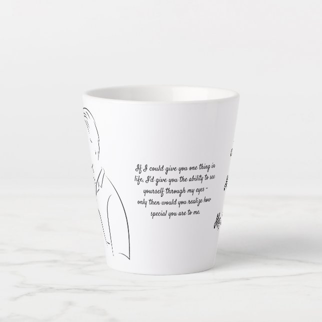 Seelenverwandte, Liebe Brief, Personalisiert Milchtasse (Vorderseite)
